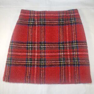 New Look Tall Red Classic Tartan Plaid Mini Skirt Women's Size 10